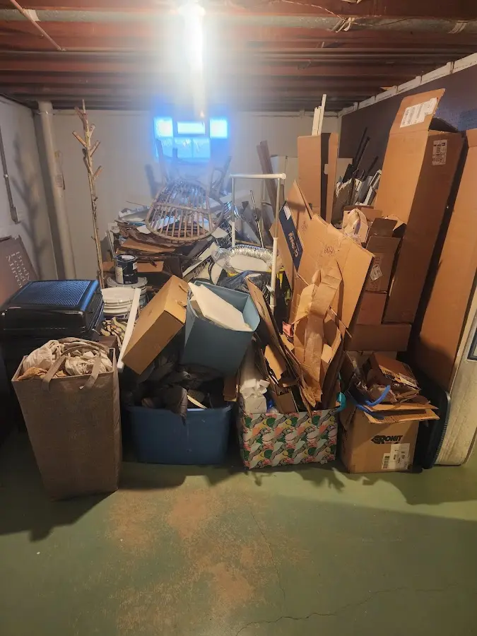 Roll-off dumpster container at job site for 2 Yard Dumpster Rental in Concord